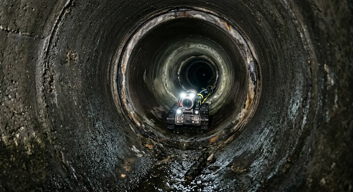 Robotic sewer camera inspecting pipe interior for Sewer Line Repair in Pelican Bay